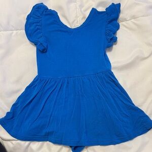 Blue Ruffle Sleeve Dress